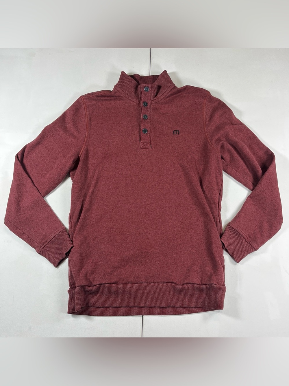 Travis Mathew Sweatshirt Quarter 1/4 Button Henley Golf Sweater Pullover Men’s M